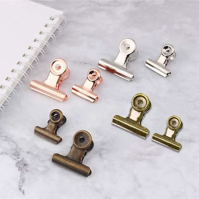 Alt view image 5 of 7 - Bulldog Clips with Hole for Push-pin, Paper File Clips with Strong Spring, Small Metal Binder Clips, Seal Clamps for Coffee Tea Food Bags, Decorative Clips for DIY Photo Grid (Bronze, 22 mm)