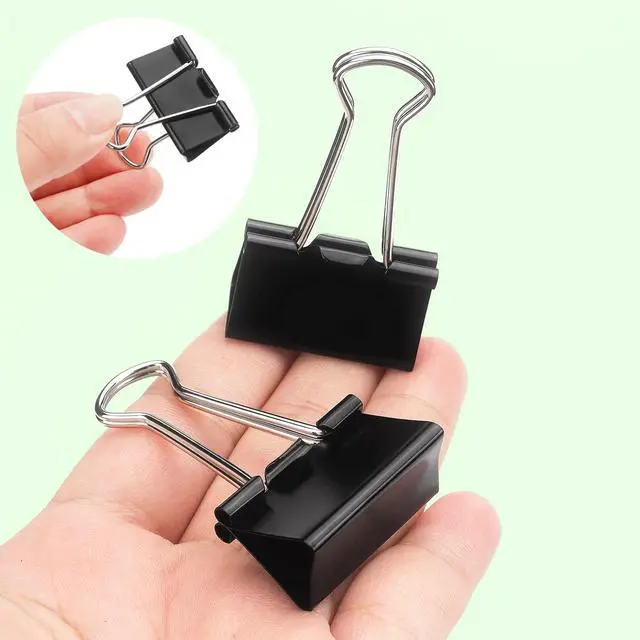 Alt view image 4 of 7 - ZZTX 36 Pack Binder Clips 1.3 Inches Black | Paper Clamps Clips, Durable steel, Rust-resistant, Strong spring