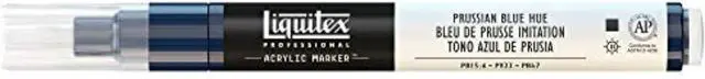 Main image of Liquitex Professional Fine Paint Marker, 2-4mm, Prussian Blue Hue | Fine Art Pigments, Precise Control, Highly Lightfast, Satin Finish, Range of Opacities; Available in Fine & Wide Nibs