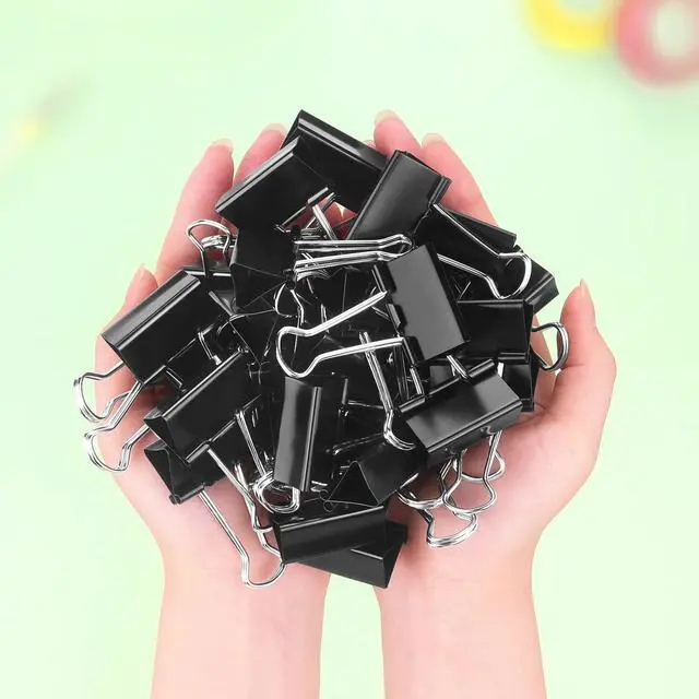 Alt view image 5 of 7 - ZZTX 36 Pack Binder Clips 1.3 Inches Black | Paper Clamps Clips, Durable steel, Rust-resistant, Strong spring