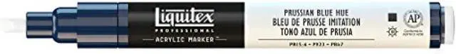 Alt view image 2 of 6 - Liquitex Professional Fine Paint Marker, 2-4mm, Prussian Blue Hue | Fine Art Pigments, Precise Control, Highly Lightfast, Satin Finish, Range of Opacities; Available in Fine & Wide Nibs