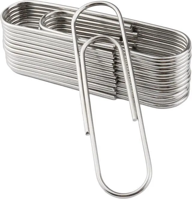 Main image of 14 PCS 4 Inch (100mm) Extra Large Paper Clips Silver Rust Resistant Metal Strong Jumbo Paperclips for Office School Documents