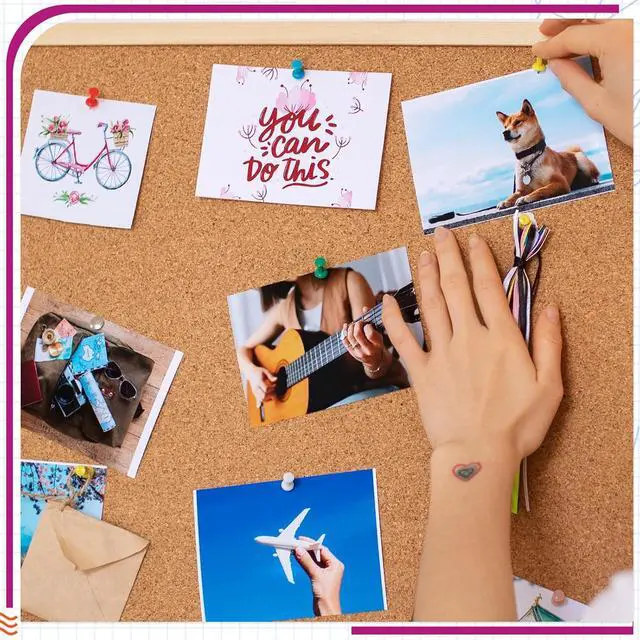 Alt view image 7 of 7 - 350 Pcs Colored Paper Clips with Binderclips Rubber Bands Push Pins | Assorted Sizes, In A Divided Round Storage Box, For Bulletin Boards Office, School And Home