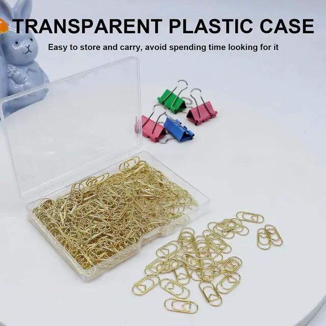 Alt view image 4 of 7 - Small Gold Paper Clips 200 Pcs Stainless Steel Cute Paperclips | Love Heart Shaped Paperclips for Paperwork Office School Desk Organizers Wedding Invitations DIY Crafts Scrapbooking (Gold)