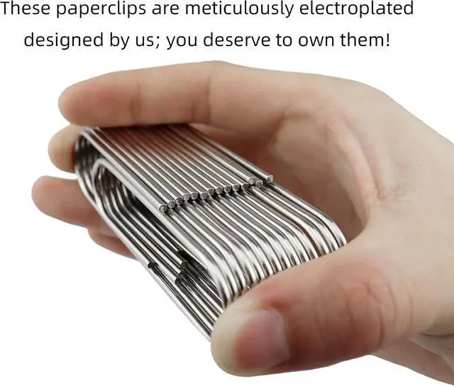 Alt view image 7 of 7 - 14 PCS 4 Inch (100mm) Extra Large Paper Clips Silver Rust Resistant Metal Strong Jumbo Paperclips for Office School Documents