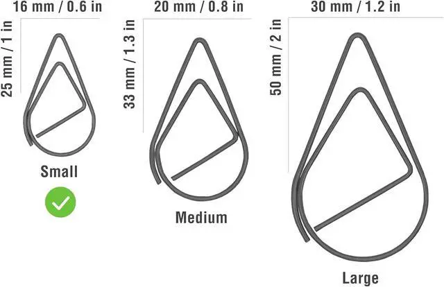 Alt view image 2 of 6 - DEEDYGO 250 PCS Black Paper Clips Teardrop Paperclips, 1 Inch | Stainless Steel, Cute Drop-shape, Office Stationery, Wedding Invitations, Scrapbooking Crafts, Bookmarks, Women Planners
