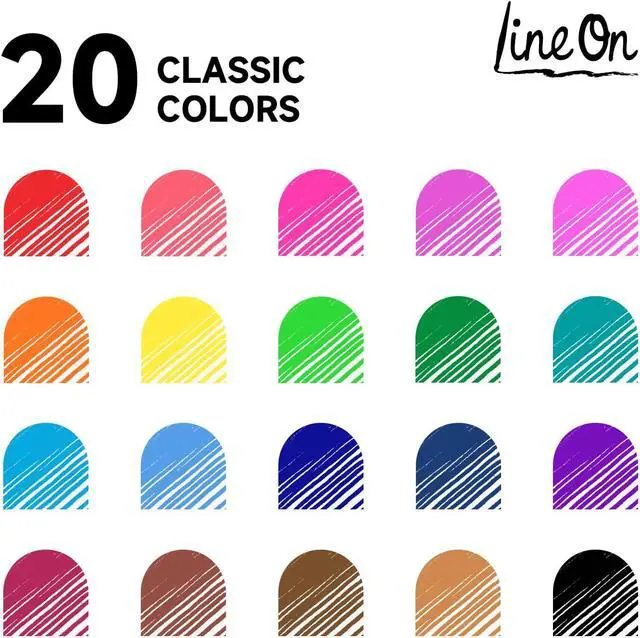 Alt view image 2 of 7 - Colored Gel Pens, Lineon 20 Colors Retractable Gel Ink Pens with Grip, Medium Point(0.7mm) Smooth Writing Pens Perfect for Adults and Kids Journal Notebook Planner, Writing in Office and School