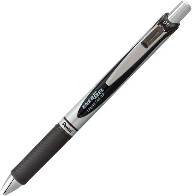 Alt view image 7 of 7 - Pentel EnerGel RTX Retractable Liquid Gel Pen, (0.3mm) Needle Tip, Extra Fine Line, Black Ink, 2 Pack
