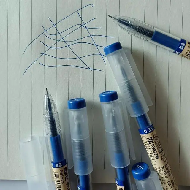 Alt view image 4 of 4 - sencoo 12 pack Blue Gel Ink Pen Extra Fine Point Pens Ballpoint pen 0.35mm Blue Office School Stationery Students Pens