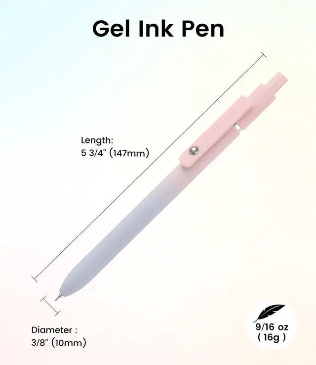 Alt view image 7 of 7 - LINFANC Cute Gel Pens, 6Pcs 0.7mm Quick Dry Black Ink Pens Ballpoint | 0.7mm Medium Point Black Ink Aesthetic Pen for School Office Supplies, Retractable Fidget Pen for Nurses, Gifts for Women