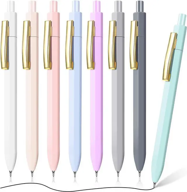 Main image of Pens,Black Ink Ballpoint Pens 8pcs, Smooth Writing Pens for Women/Nurses Gifts Office Desk Accessories Supplies