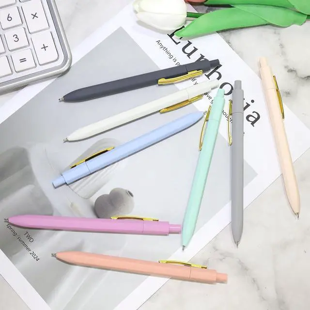 Alt view image 4 of 5 - Pens,Black Ink Ballpoint Pens 8pcs, Smooth Writing Pens for Women/Nurses Gifts Office Desk Accessories Supplies
