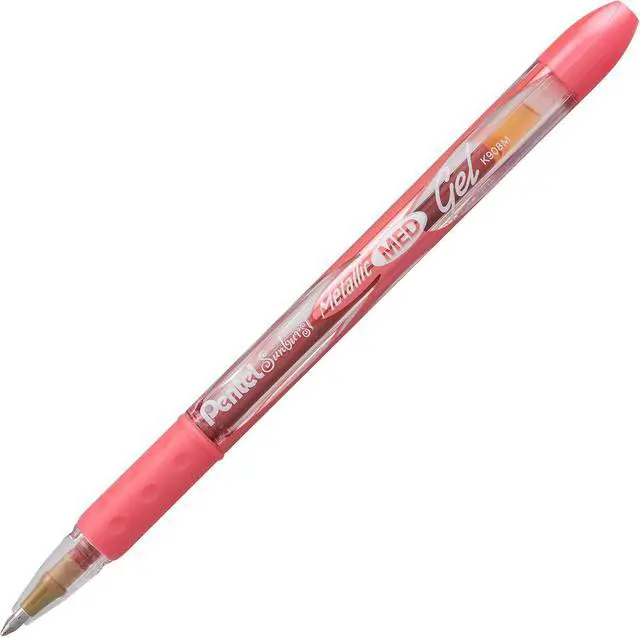 Alt view image 2 of 7 - Pentel Sunburst Metallic Gel Pen, Medium Line, Permanent, Assorted Ink, 5 Pack (K908MBP5M1)