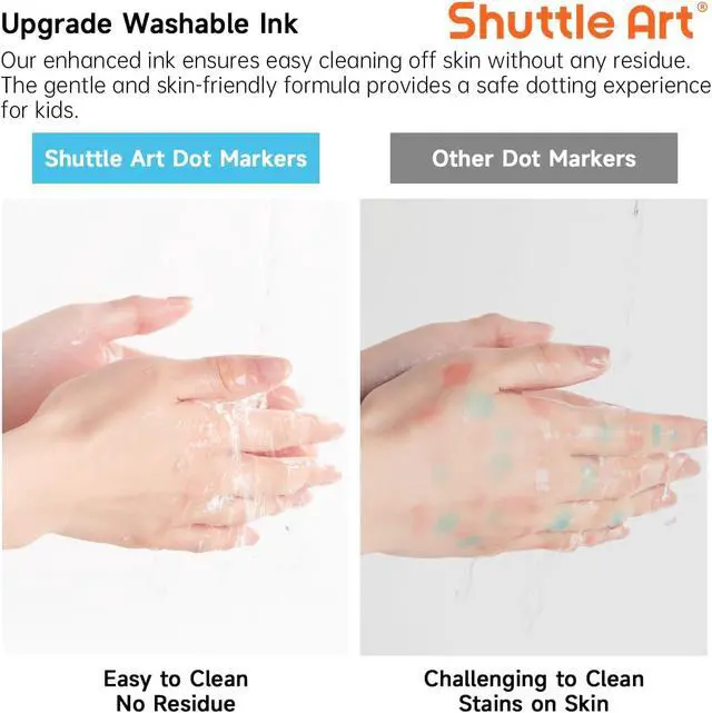 Alt view image 5 of 7 - Shuttle Art Dot Markers, 12 Colors Washable Markers for Toddlers,Bingo Daubers Supplies Kids Preschool Children, Non Toxic Water-Based