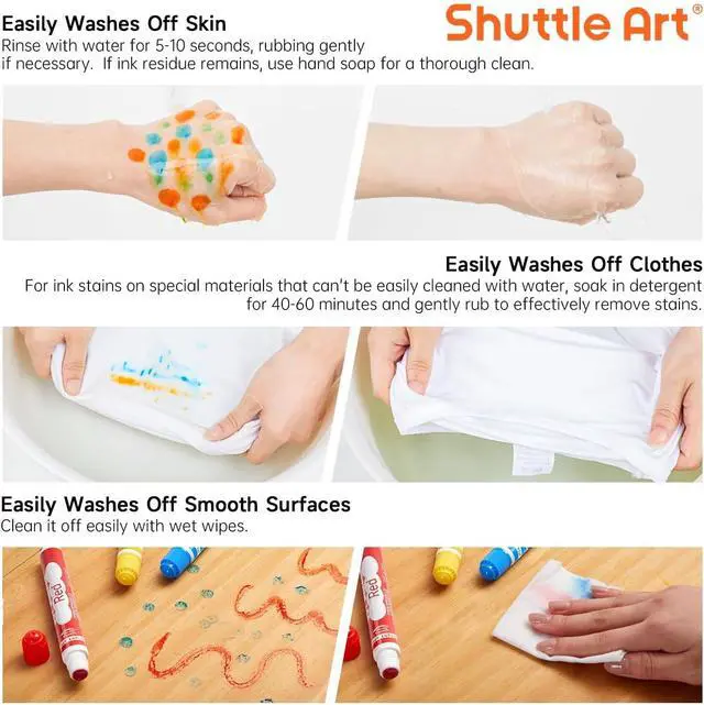 Alt view image 6 of 7 - Shuttle Art Dot Markers, 12 Colors Washable Markers for Toddlers,Bingo Daubers Supplies Kids Preschool Children, Non Toxic Water-Based