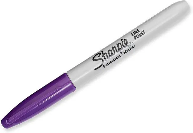 Alt view image 2 of 2 - Sharpie Permanent Markers, Fine Point, Purple, 2-Pack (1765445)