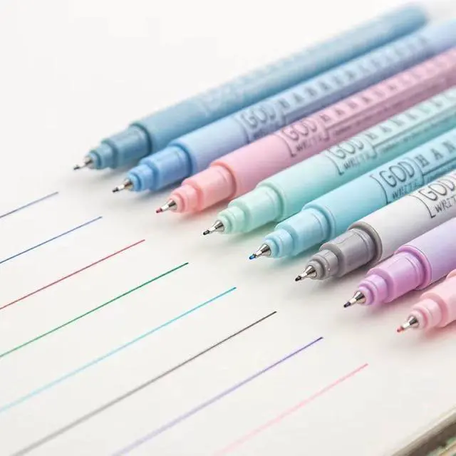 Main image of HANKU Colored Bible Pens, 8 Pack 0.38mm Fine Point Pen No Bleed Through | Fine Tip Fineliner Markers, Quick Dry Smooth Ink for Bible Study, Journaling, Planner, Back to School Office Supplies