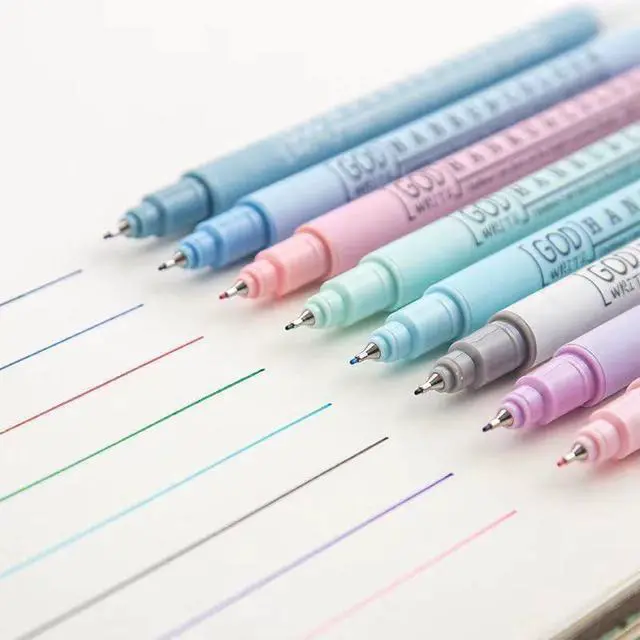 Alt view image 2 of 7 - HANKU Colored Bible Pens, 8 Pack 0.38mm Fine Point Pen No Bleed Through | Fine Tip Fineliner Markers, Quick Dry Smooth Ink for Bible Study, Journaling, Planner, Back to School Office Supplies