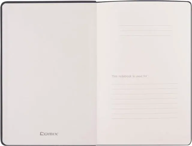 Alt view image 2 of 6 - Comix Lined Journal Notebook for Work, 240 Pages, 5.5" x 8.3", Black | Hardcover, A5 Medium College Ruled, Journaling Notebooks for Notes-taking & Writing, Fits for Office School Home