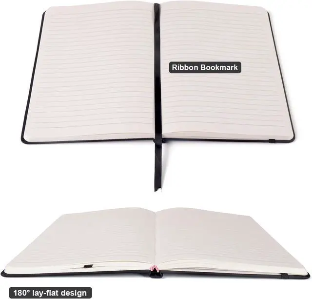 Alt view image 4 of 6 - Comix Lined Journal Notebook for Work, 240 Pages, 5.5" x 8.3", Black | Hardcover, A5 Medium College Ruled, Journaling Notebooks for Notes-taking & Writing, Fits for Office School Home