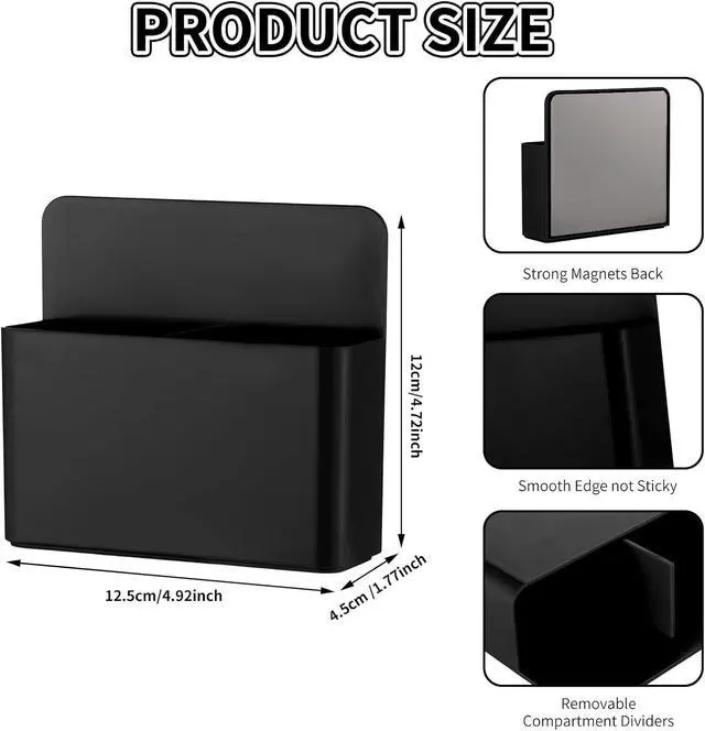 Alt view image 2 of 7 - Camelmother 2Pcs Magnetic Dry Erase Marker Holder For Whiteboard Fridge | 2Slots Locker Accessories Teacher Classroom Must Haves Fridge magnets