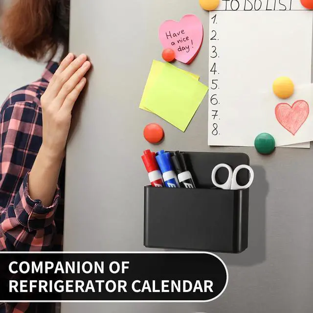 Alt view image 5 of 7 - Camelmother 2Pcs Magnetic Dry Erase Marker Holder For Whiteboard Fridge | 2Slots Locker Accessories Teacher Classroom Must Haves Fridge magnets