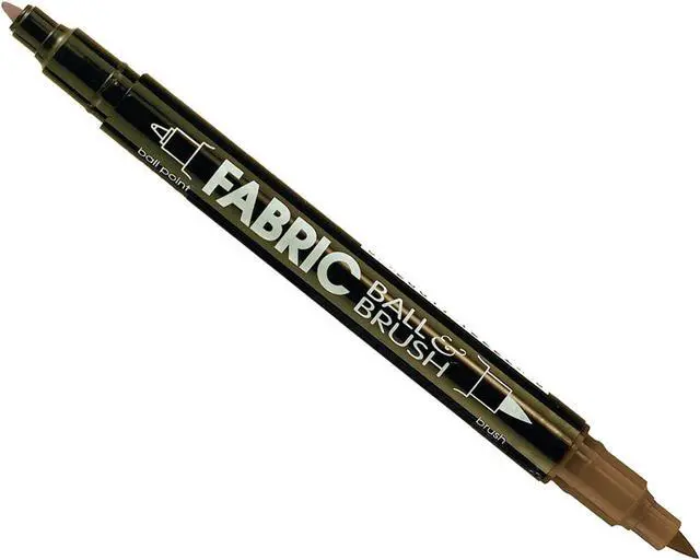 Main image of Uchida Ball & Brush Fabric Marker - Brown