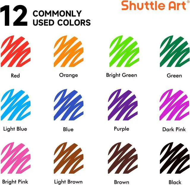 Alt view image 3 of 7 - Shuttle Art Wet Erase Markers 12 Colors 1mm Fine Tip Smudge-Free Markers | Perfect for Laminated Sheets, Whiteboards, Glass, Wipe Clean with Damp Cloth for Long-Lasting Markings Low-Odor Non-Toxic