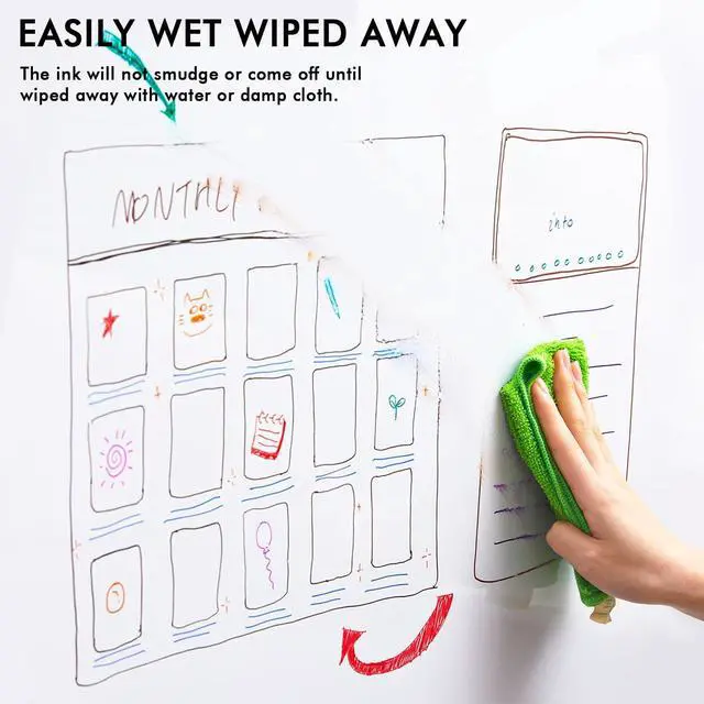 Alt view image 5 of 7 - Shuttle Art Wet Erase Markers 12 Colors 1mm Fine Tip Smudge-Free Markers | Perfect for Laminated Sheets, Whiteboards, Glass, Wipe Clean with Damp Cloth for Long-Lasting Markings Low-Odor Non-Toxic