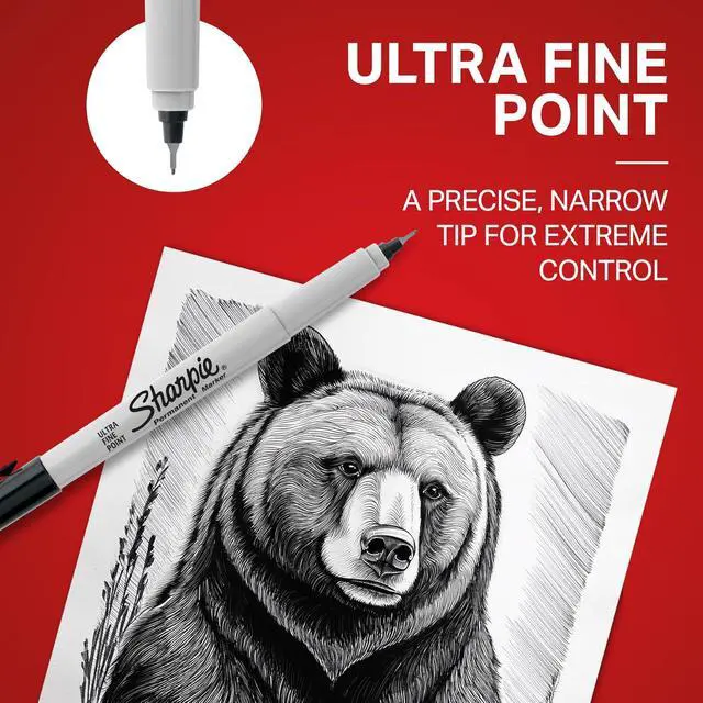 Alt view image 3 of 6 - Sharpie® Permanent Markers, Fine and Ultra-Fine Points, Assorted, 10 Count, USA 250th Anniversary Edition