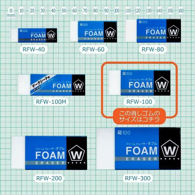 Alt view image 6 of 7 - Sakura Crepas Eraser Foam Eraser Double 100 5 Pieces RFW100-5P