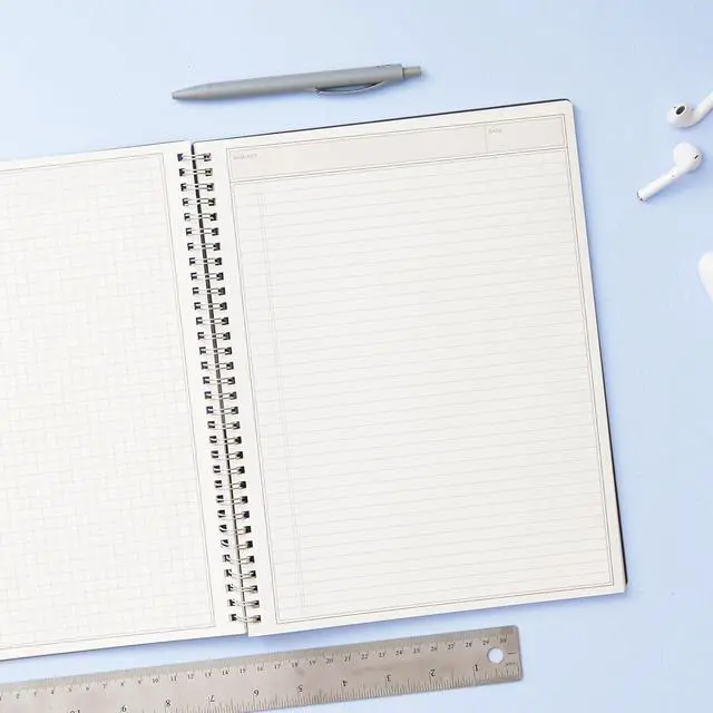 Alt view image 5 of 5 - Blue Sky Notes Professional Notebook, Flexible Cover, Twin-Wire Binding, 8.5" x 11", Gray | Undated Journal, Flexible Cover, 160 Perforated Pages, Durable Twin Wire Binding, For Office and School
