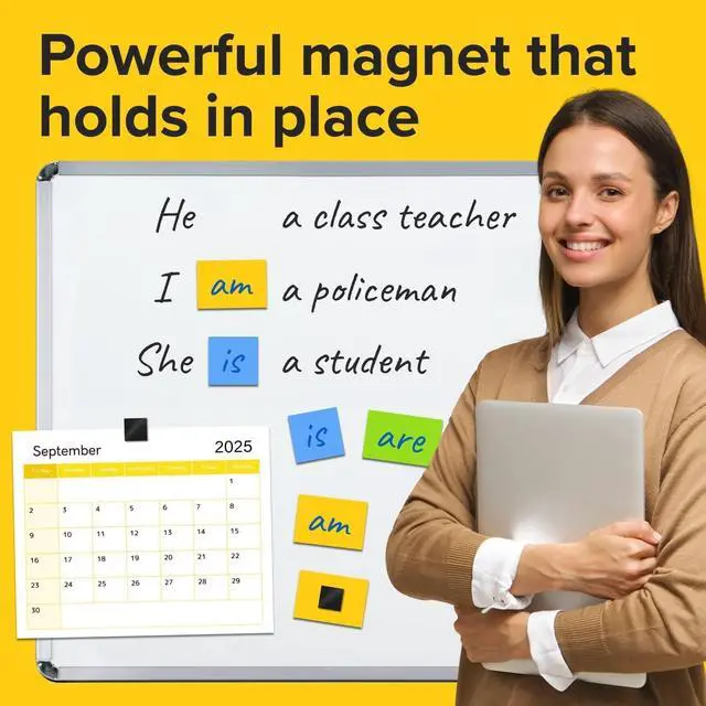 Alt view image 4 of 6 - Pre-Cut Adhesive Magnetic Tape Squares, 0.8"x0.08" (20x2mm), 36 pcs | Sticky Magnetic Tape Squares, Flexible, Easy to Use, No Cutting Needed, For Whiteboard, Fridge, Crafts & School