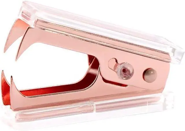 Main image of NatSumeBasics Staples Remover Rose Gold Clear Acrylic Staple Puller Removal Tool for Stapler Office School Desk Accessories (Rose Gold)