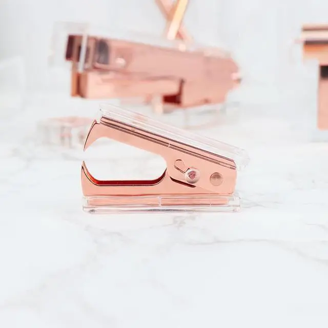 Alt view image 4 of 7 - NatSumeBasics Staples Remover Rose Gold Clear Acrylic Staple Puller Removal Tool for Stapler Office School Desk Accessories (Rose Gold)