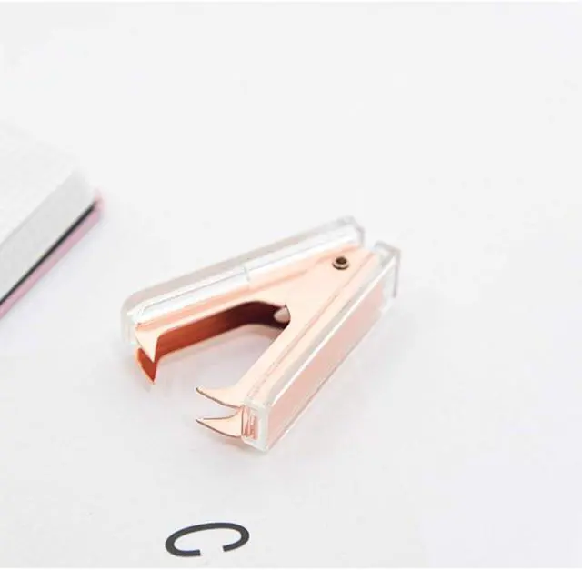 Alt view image 5 of 7 - NatSumeBasics Staples Remover Rose Gold Clear Acrylic Staple Puller Removal Tool for Stapler Office School Desk Accessories (Rose Gold)