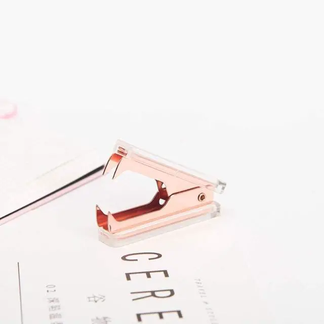 Alt view image 6 of 7 - NatSumeBasics Staples Remover Rose Gold Clear Acrylic Staple Puller Removal Tool for Stapler Office School Desk Accessories (Rose Gold)
