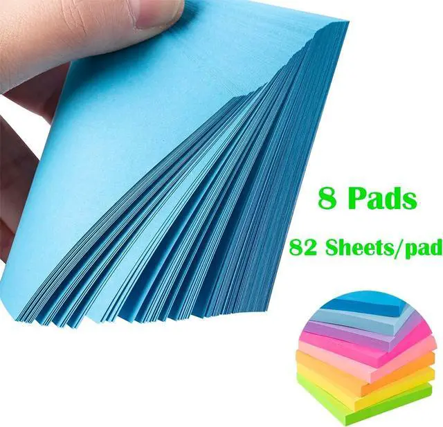 Alt view image 3 of 7 - Sticky Notes 3x3 Inches,Bright Colors Self-Stick Pads | Easy to Post for Home, Office, Notebook, 82 Sheets/pad