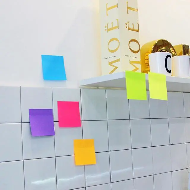 Alt view image 4 of 7 - Sticky Notes 3x3 Inches,Bright Colors Self-Stick Pads | Easy to Post for Home, Office, Notebook, 82 Sheets/pad