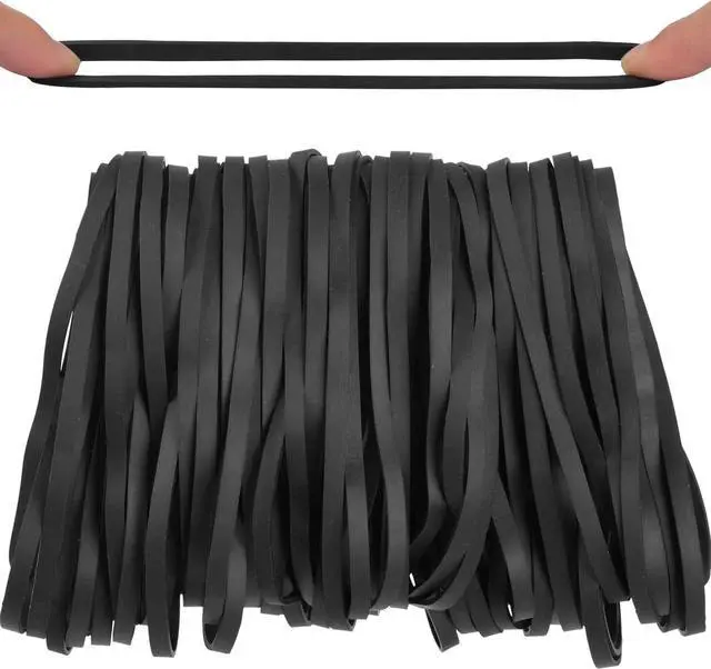 Main image of Rubber Bands Long 70Pcs Size69 Big Black Strong Elasticity Elastic Band | Heavy Duty Wide Thick Large Rubber Band for Office supplies (5.9" x 0.24")