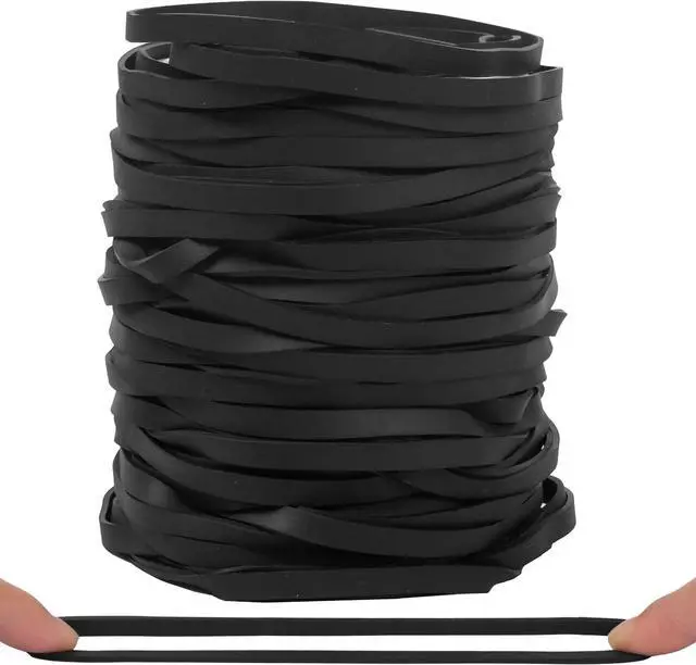 Alt view image 4 of 6 - Rubber Bands Long 70Pcs Size69 Big Black Strong Elasticity Elastic Band | Heavy Duty Wide Thick Large Rubber Band for Office supplies (5.9" x 0.24")