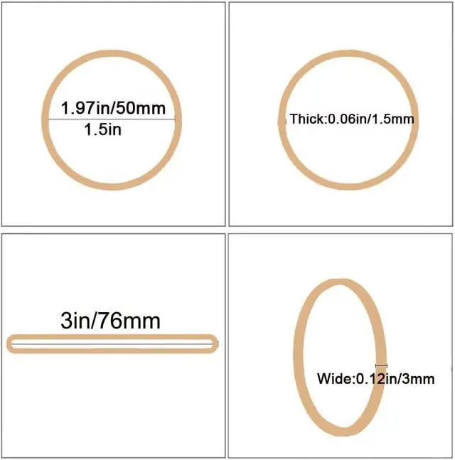 Alt view image 2 of 7 - Rubber Bands Size#32 (3 x 1/8) Elastics Band 220pcs Beige Rubber Bands for Office Supplies Home School