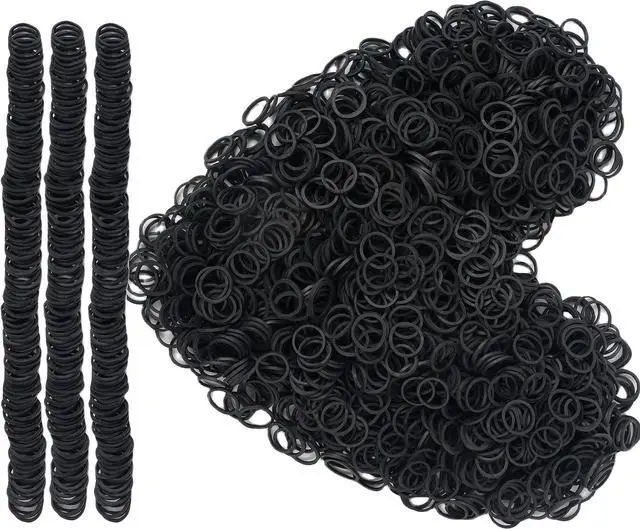 Main image of AIWOQI Rubber Bands mini 2000pcs rubber band black 0.5inch small Rubber Band Mini Soft Elastic Bands Diameter 13mm rubber bands for Office Supplies School