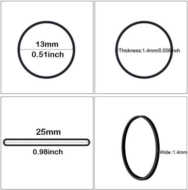 Alt view image 2 of 6 - AIWOQI Rubber Bands mini 2000pcs rubber band black 0.5inch small Rubber Band Mini Soft Elastic Bands Diameter 13mm rubber bands for Office Supplies School