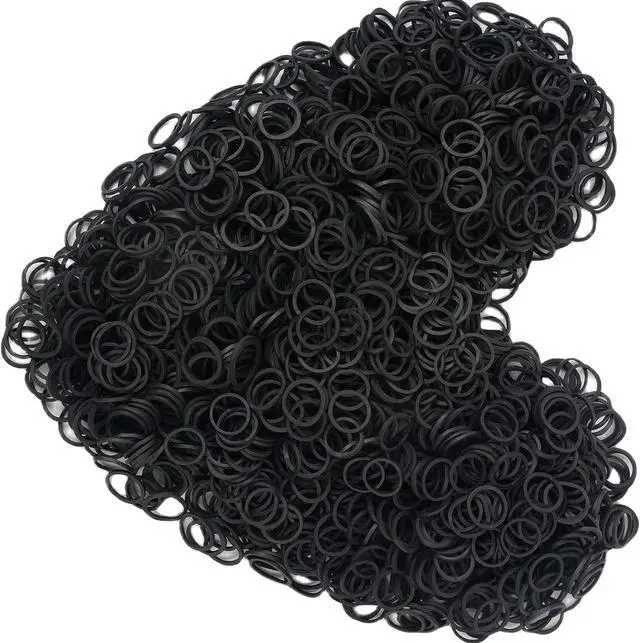 Alt view image 4 of 6 - AIWOQI Rubber Bands mini 2000pcs rubber band black 0.5inch small Rubber Band Mini Soft Elastic Bands Diameter 13mm rubber bands for Office Supplies School