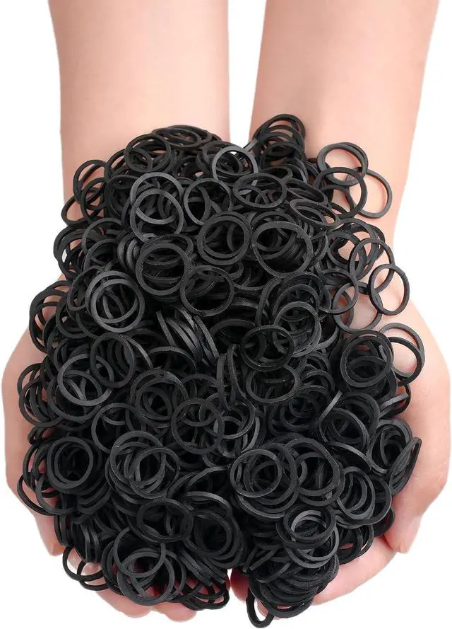 Alt view image 6 of 6 - AIWOQI Rubber Bands mini 2000pcs rubber band black 0.5inch small Rubber Band Mini Soft Elastic Bands Diameter 13mm rubber bands for Office Supplies School