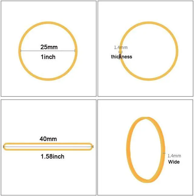 Alt view image 2 of 6 - AMUU Rubber Bands 750pcs Size10 1 inch Rubber Bands Small Heavy Duty | Rubber Band for Office supplies School Home Elastic Band