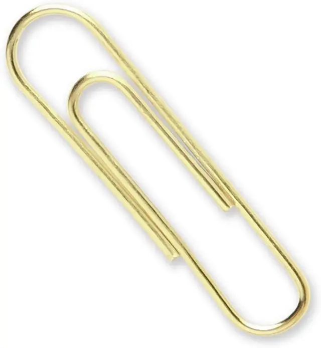 Alt view image 2 of 2 - ACCO Brands Paper Clips, Regluar, # 2 Size, Smooth, Gold, 100 Clips/Box (72533) (Pack of 2)