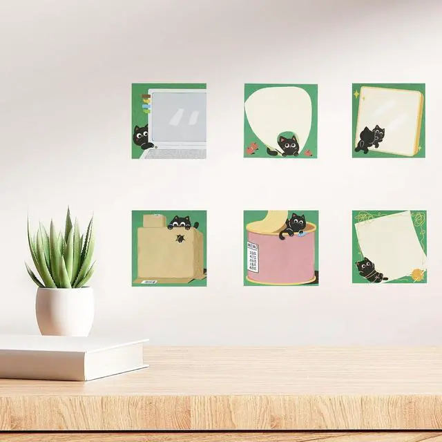 Alt view image 6 of 7 - 30 Pads Animal Sticky Notes, Cute Note Pads Self Adhesive Cat Notes Memo Pads Notes Page School Tab for School Office Supplies