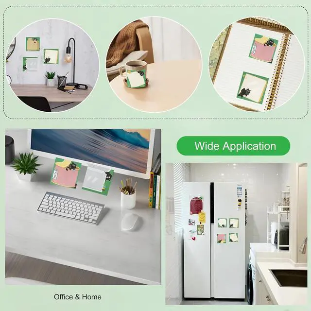 Alt view image 4 of 7 - 30 Pads Animal Sticky Notes, Cute Note Pads Self Adhesive Cat Notes Memo Pads Notes Page School Tab for School Office Supplies